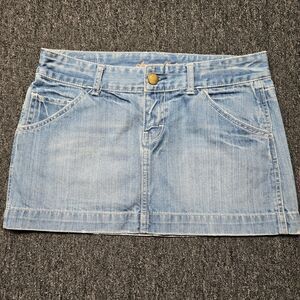 American Eagle Womens 6 Denim Mini Skirt Blue 100% Cotton Casual Summer Short Ae
